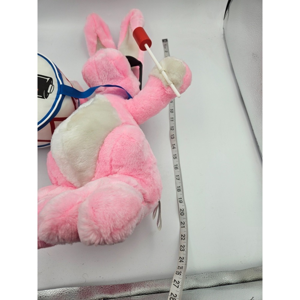 1995 Energizer Bunny Plush Drum Sunglasses Pink Mascot 22" Vintage Promo Toy - Picture 6 of 6
